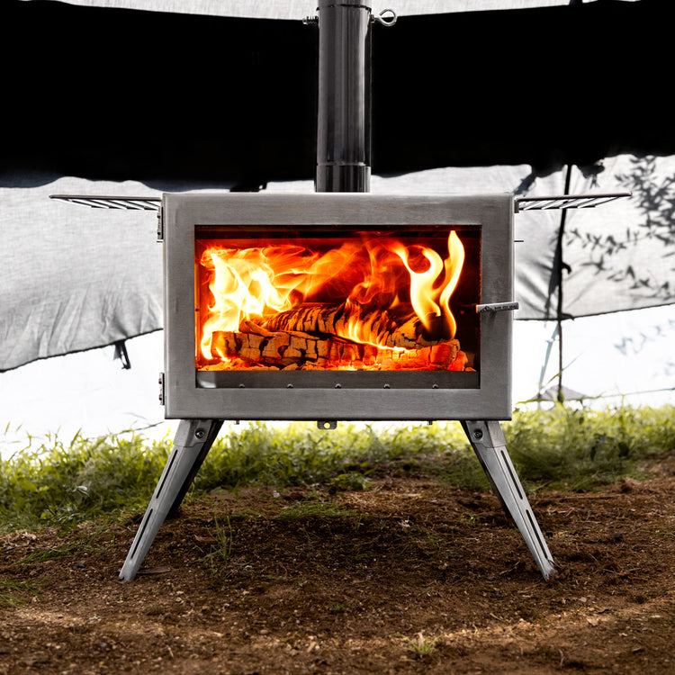 【2023販売終了】オフィシャルサイト限定販売 アウトドア薪ストーブ オーラ ver.2 ステンレス / Woodstove AURA ver.2 SUS
