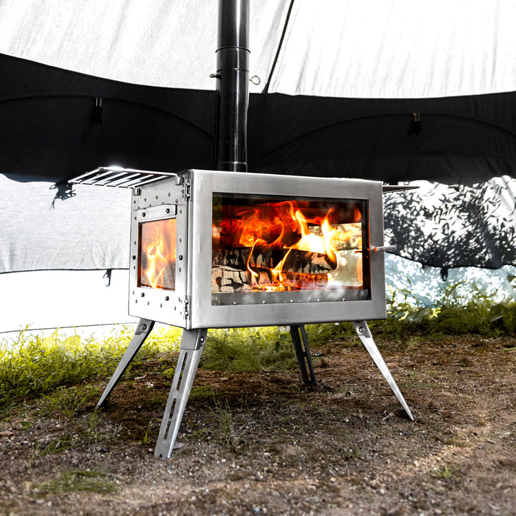 【2023販売終了】オフィシャルサイト限定販売 アウトドア薪ストーブ オーラ ver.2 ステンレス / Woodstove AURA ver.2 SUS