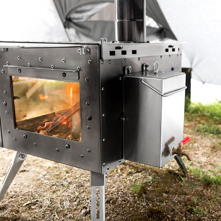 【2023販売終了】オフィシャルサイト限定販売 アウトドア薪ストーブ オーラ ver.2 ステンレス / Woodstove AURA ver.2 SUS