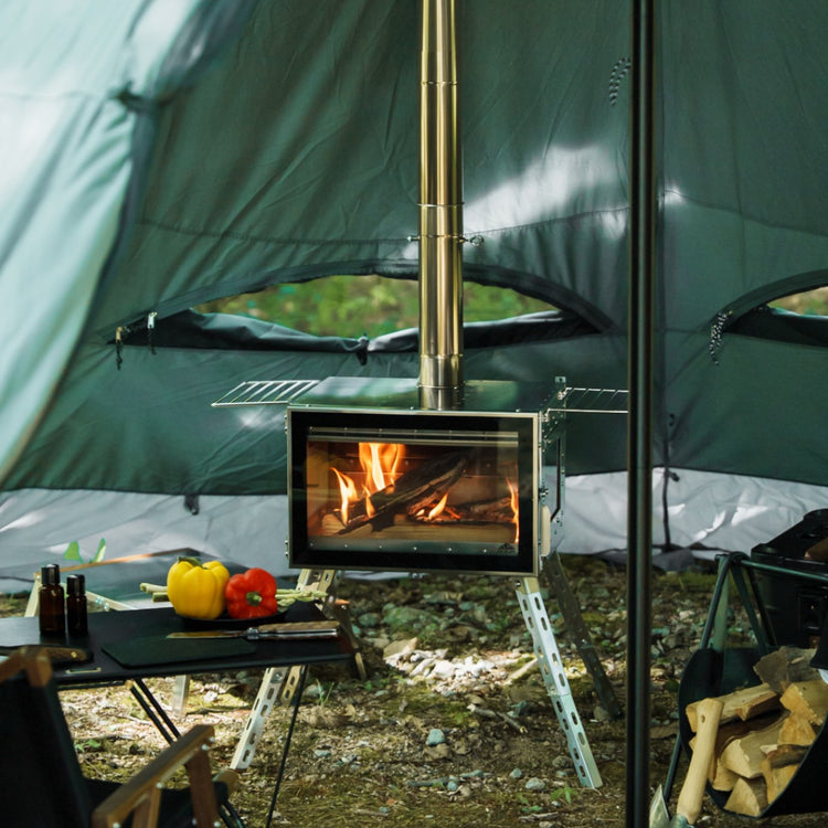 【9月30日12時～ 再販予定】アウトドア薪ストーブ オーラ FG ステンレス / Woodstove AURA FG SUS