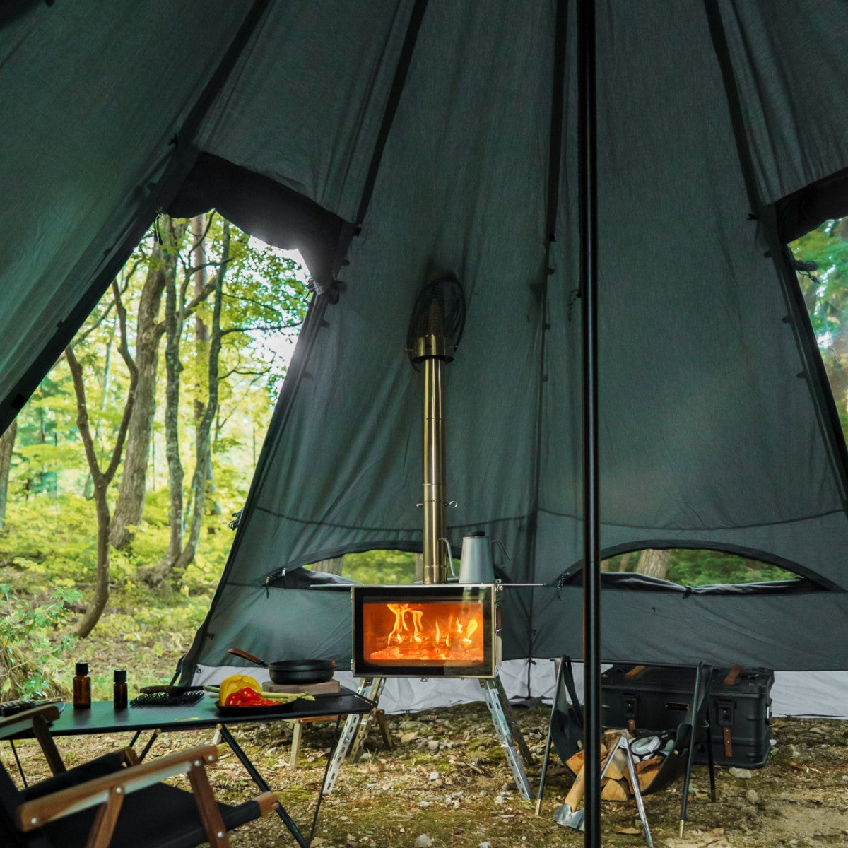 アウトドア薪ストーブ オーラ FG ステンレス / Woodstove AURA FG SUS