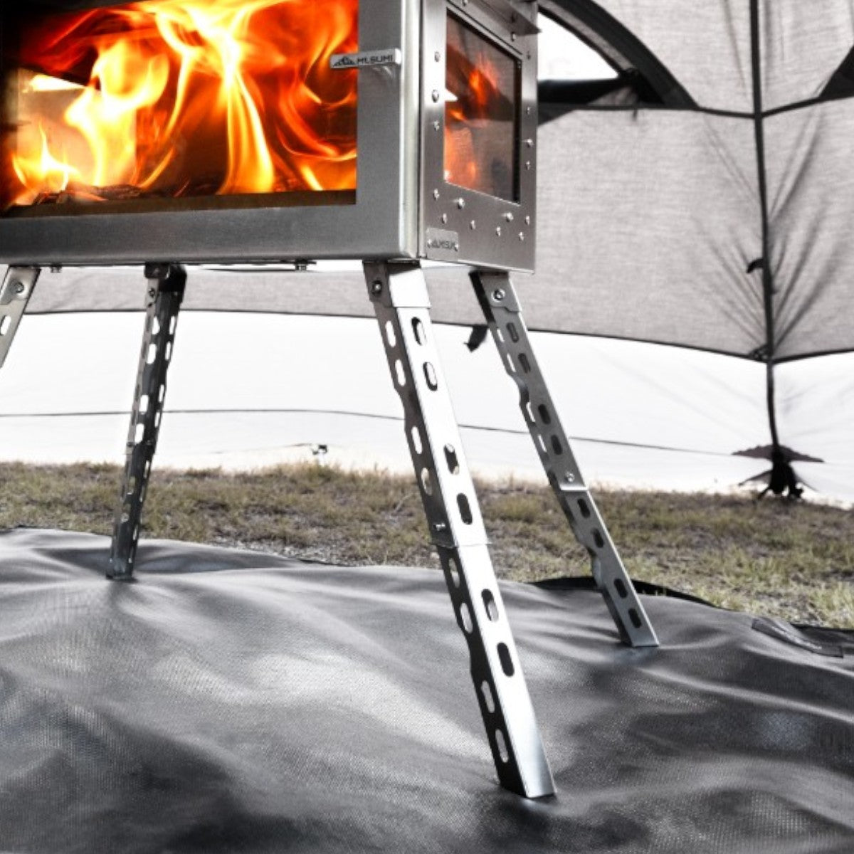 薪ストーブ用 折りたたみ延長脚 (ステンレス) / Folding Extension Legs SUS