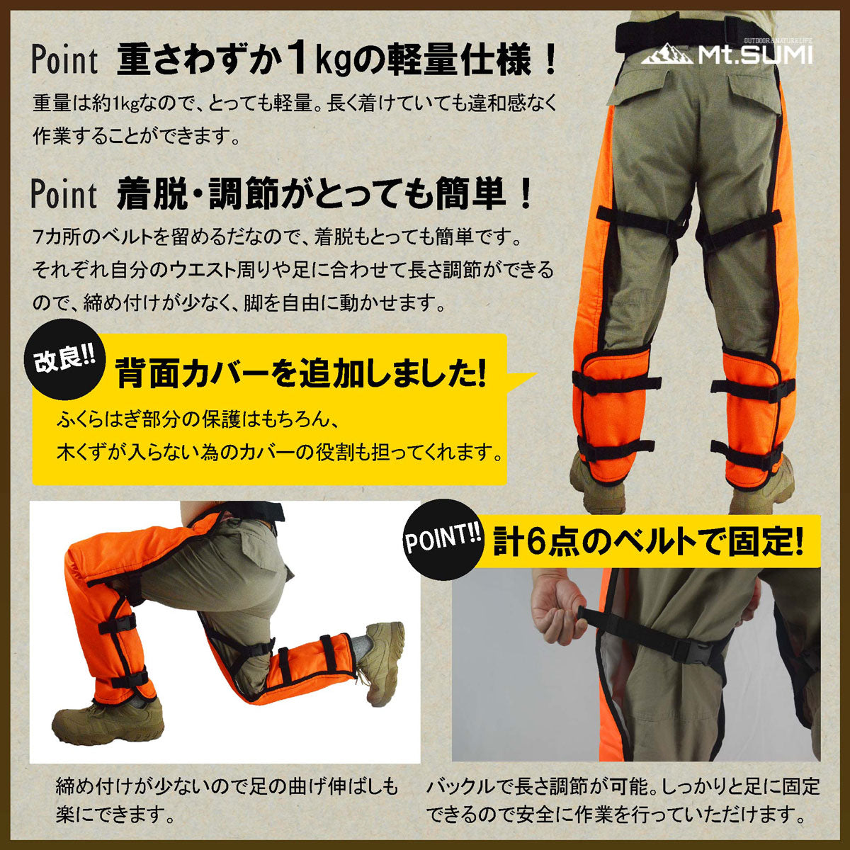 チェンソー用防護ズボン チャップス / Chainsaw Chaps